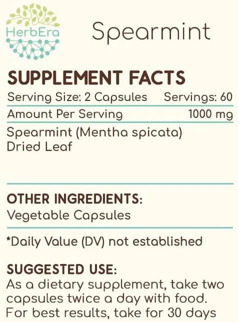 HERBERA - HerbEra Spearmint 500Mg. 120 Capsulas - The Red Vitamin MX - Suplementos Alimenticios - {{ shop.shopifyCountryName }}