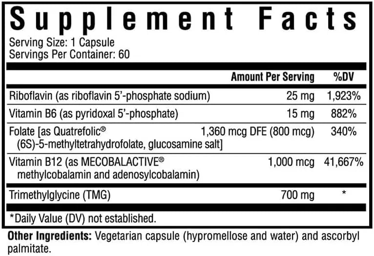 SEEKING HEALTH - Seeking Health Homocysteine Nutrients 60 Capsulas - The Red Vitamin MX - Suplementos Alimenticios - {{ shop.shopifyCountryName }}