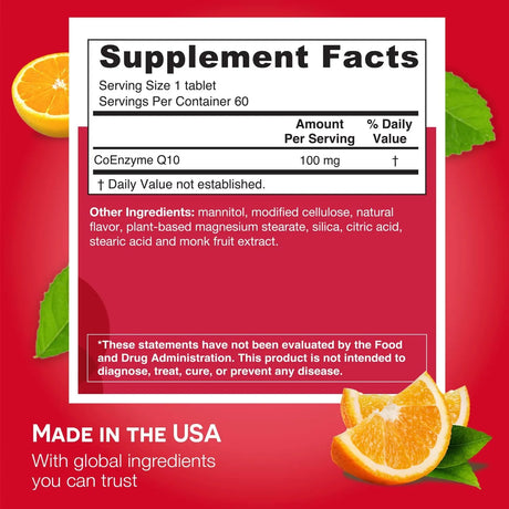 EZ MELTS - EZ Melts Dissolvable CoQ10 100Mg. 60 Tabletas - The Red Vitamin MX - Suplementos Alimenticios - {{ shop.shopifyCountryName }}