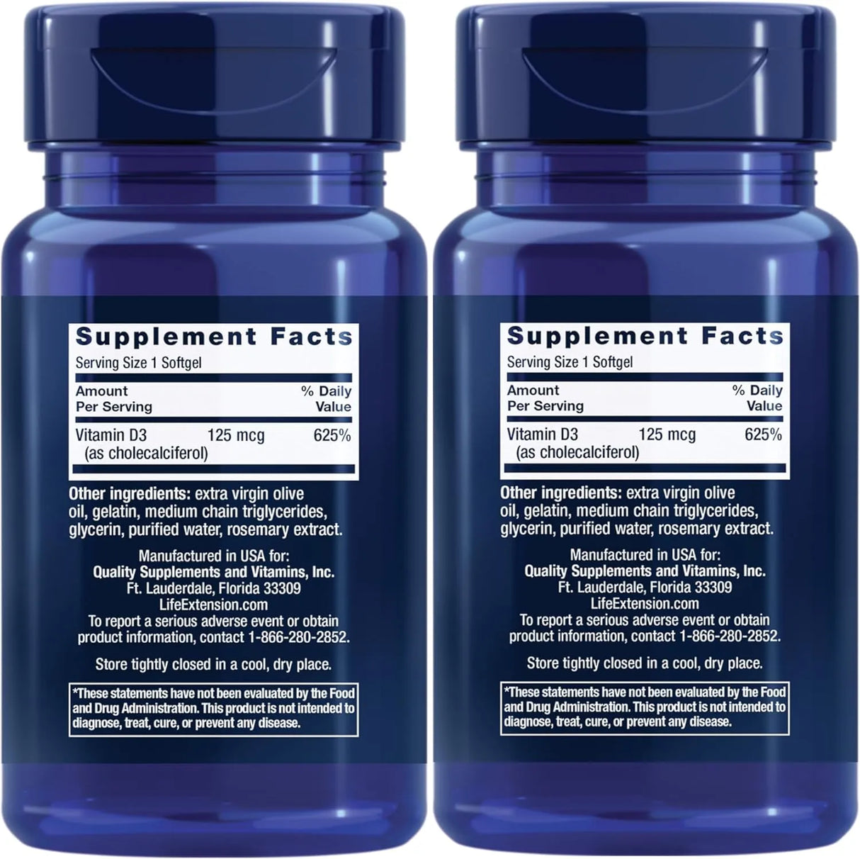 LIFE EXTENSION - Life Extension Vitamin D3 125mcg 60 Capsulas Blandas 2 Pack - The Red Vitamin MX - Suplementos Alimenticios - {{ shop.shopifyCountryName }}