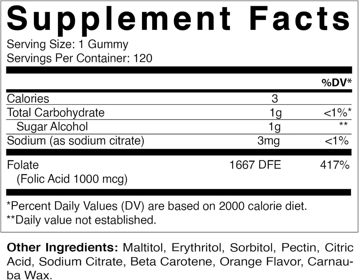 VITAMATIC - Vitamatic Folic Acid Gummies 1000mcg 60 Gomitas 2 Pack - The Red Vitamin MX - Suplementos Alimenticios - {{ shop.shopifyCountryName }}