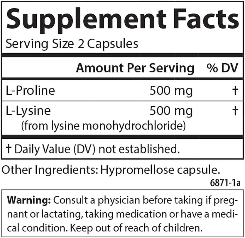 CARLSON - Carlson Pro-Rite Free-Form L-Proline & L-Lysine 90 Capsulas - The Red Vitamin MX - Suplementos Alimenticios - {{ shop.shopifyCountryName }}