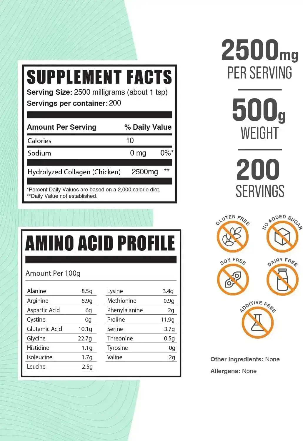 BULK SUPPLEMENTS - Bulk Supplements Chicken Collagen Powder 500Gr. - The Red Vitamin MX - Suplementos Alimenticios - {{ shop.shopifyCountryName }}