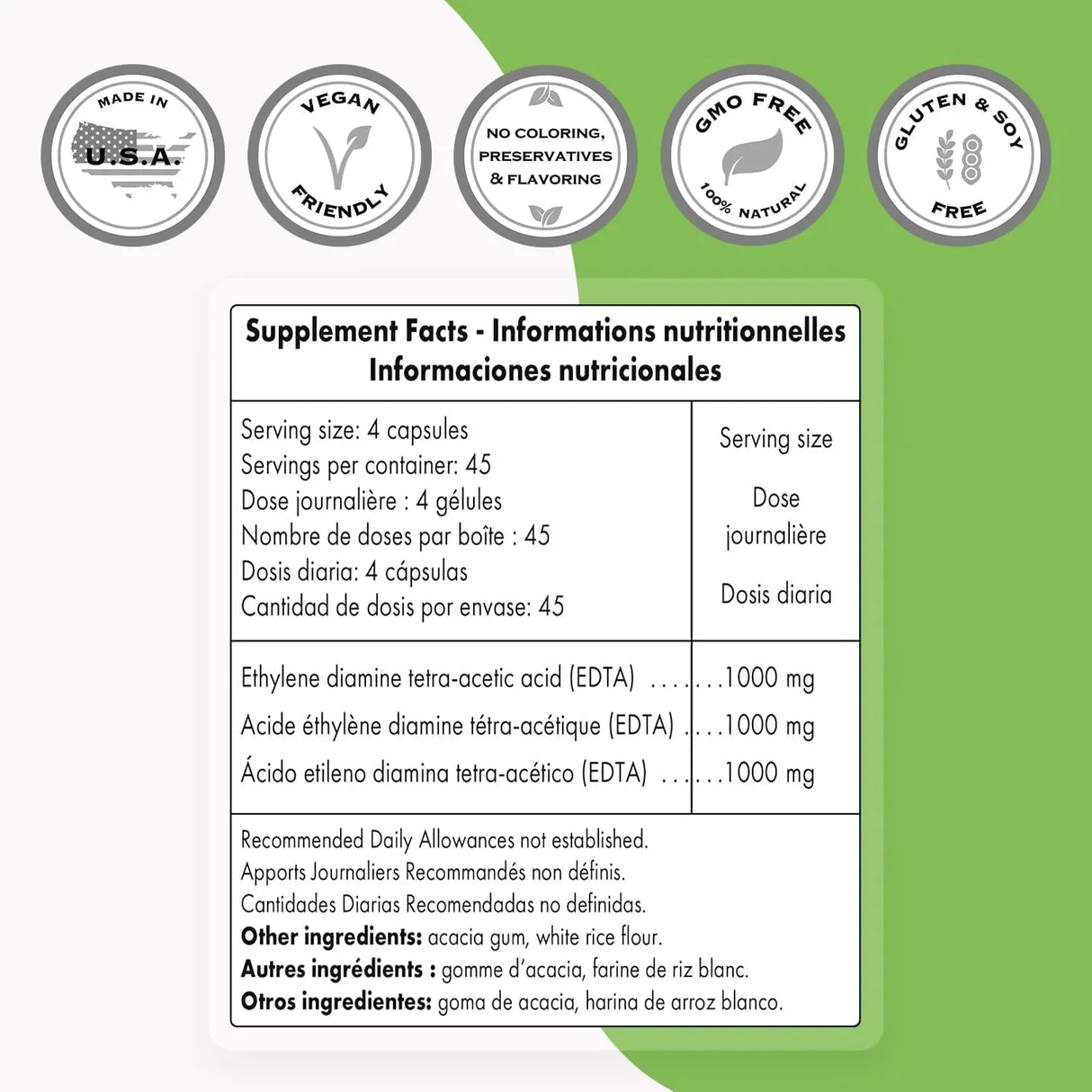 SUPER SMART - SuperSmart EDTA 1000Mg. 180 Capsulas - The Red Vitamin MX - Suplementos Alimenticios - {{ shop.shopifyCountryName }}