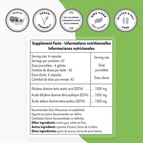 SUPER SMART - SuperSmart EDTA 1000Mg. 180 Capsulas - The Red Vitamin MX - Suplementos Alimenticios - {{ shop.shopifyCountryName }}