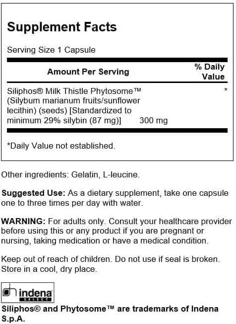 SWANSON - Swanson Milk Thistle Phytosome 300Mg. 60 Capsulas - The Red Vitamin MX - Suplementos Alimenticios - {{ shop.shopifyCountryName }}