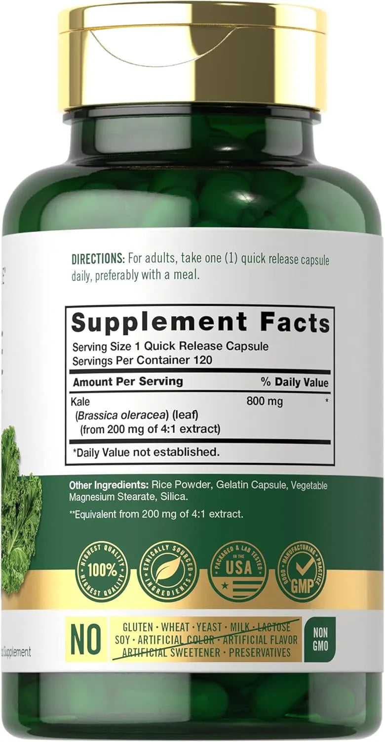 CARLYLE - Carlyle Kale Extract 800Mg. 120 Capsulas - The Red Vitamin MX - Suplementos Alimenticios - {{ shop.shopifyCountryName }}