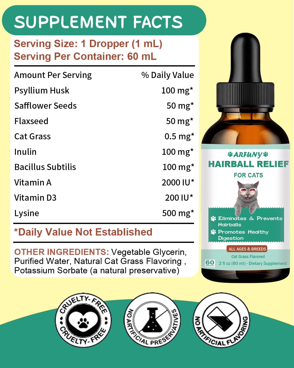 SANTKOL Hairball Treatment for Cats 60Ml.