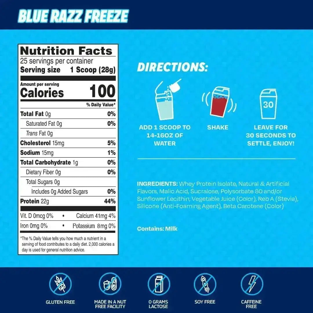 SEEQ - SEEQ Clear Whey Isolate Protein Powder Blue Razz Freeze 25 Servicios - The Red Vitamin MX - Suplementos Alimenticios - {{ shop.shopifyCountryName }}