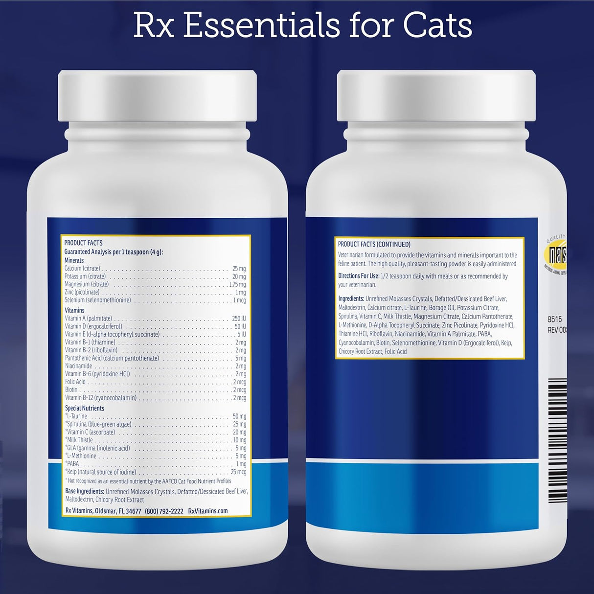 Rx Vitamins Essentials for Cats Powder 113Gr.