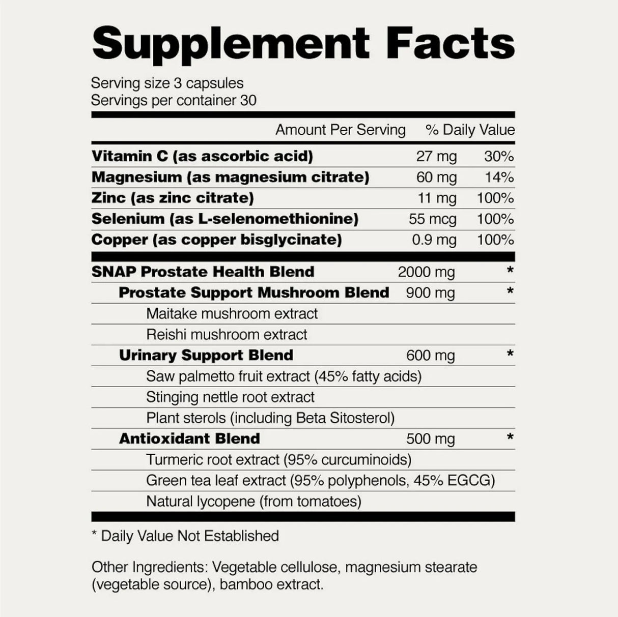 SNAP - Snap Supplements Prostate Health Support 90 Capsulas - The Red Vitamin MX - Suplementos Alimenticios - {{ shop.shopifyCountryName }}