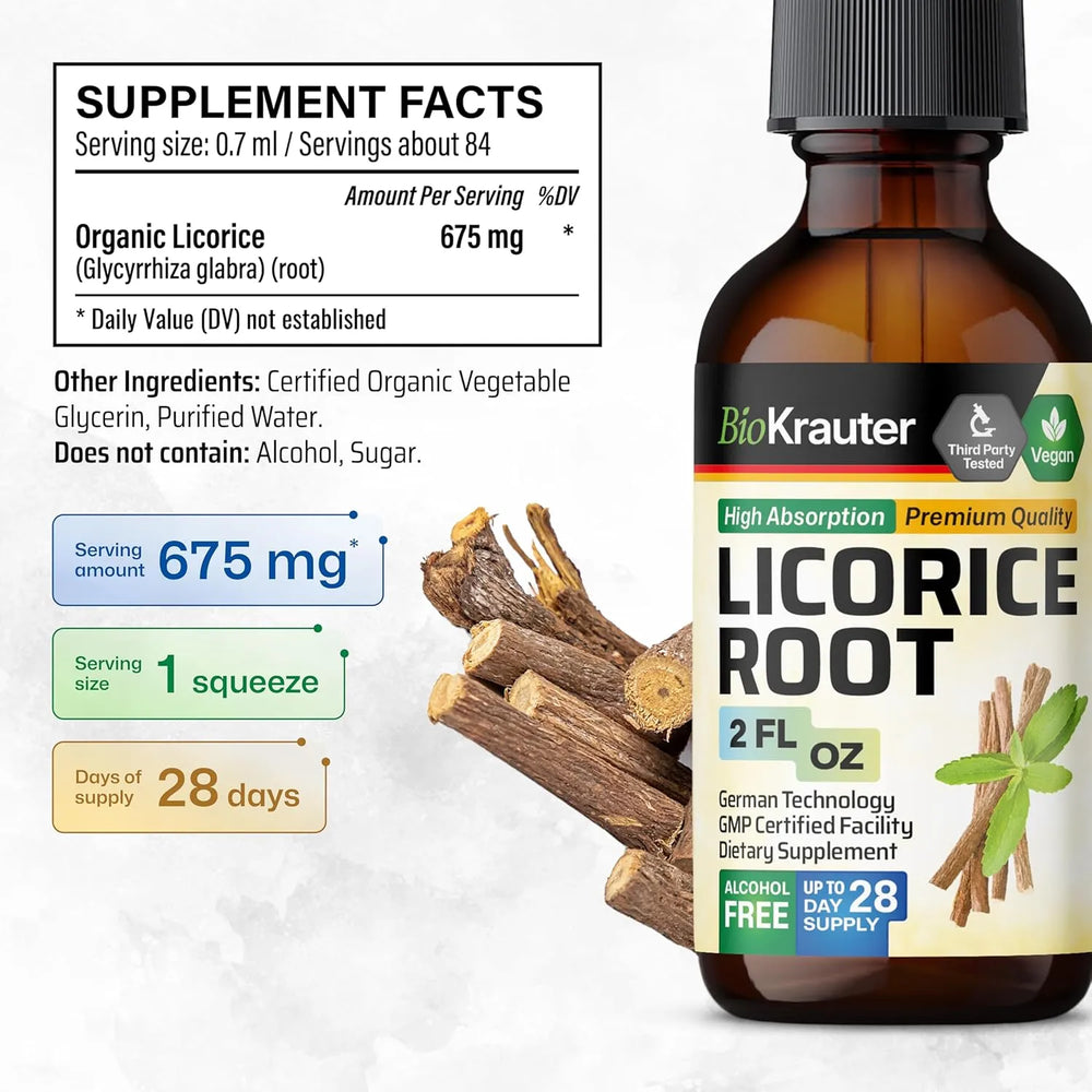 BIOKRAUTER - BIO KRAUTER Licorice Root Tincture 2 Fl.Oz. - The Red Vitamin MX - Suplementos Alimenticios - {{ shop.shopifyCountryName }}