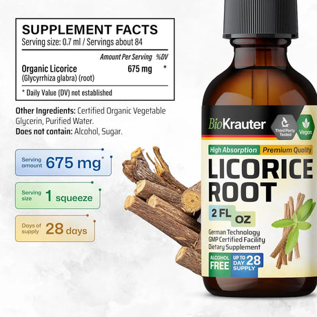 BIOKRAUTER - BIO KRAUTER Licorice Root Tincture 2 Fl.Oz. - The Red Vitamin MX - Suplementos Alimenticios - {{ shop.shopifyCountryName }}