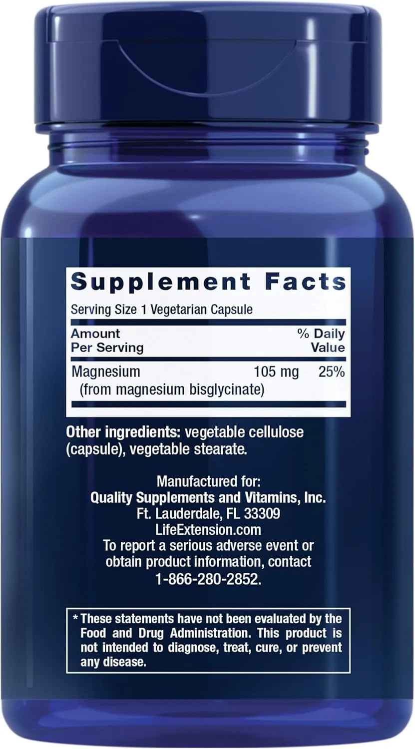 LIFE EXTENSION - Life Extension Magnesium Glycinate 90 Capsulas - The Red Vitamin MX - Suplementos Alimenticios - {{ shop.shopifyCountryName }}