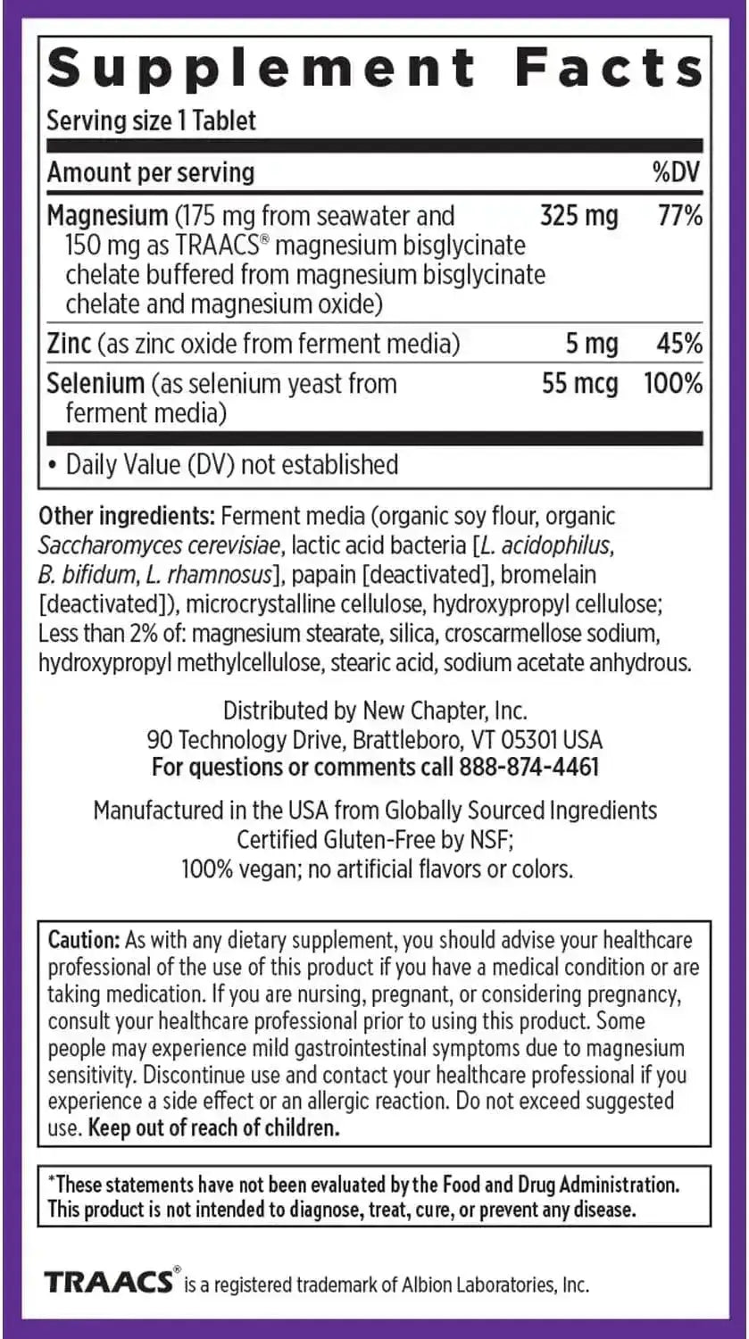 NEW CHAPTER - New Chapter Magnesium Selenium Zinc 30 Tabletas - The Red Vitamin MX - Suplementos Alimenticios - {{ shop.shopifyCountryName }}