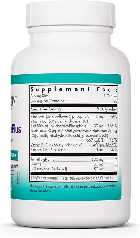 NUTRICOLOGY - Nutricology Homocysteine Plus 90 Capsulas - The Red Vitamin MX - Suplementos Alimenticios - {{ shop.shopifyCountryName }}