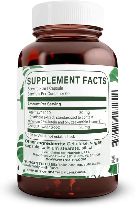 NATURAL NUTRA - Natural Nutra Lutein and Zeaxanthin 60 Capsulas - The Red Vitamin MX - Suplementos Alimenticios - {{ shop.shopifyCountryName }}