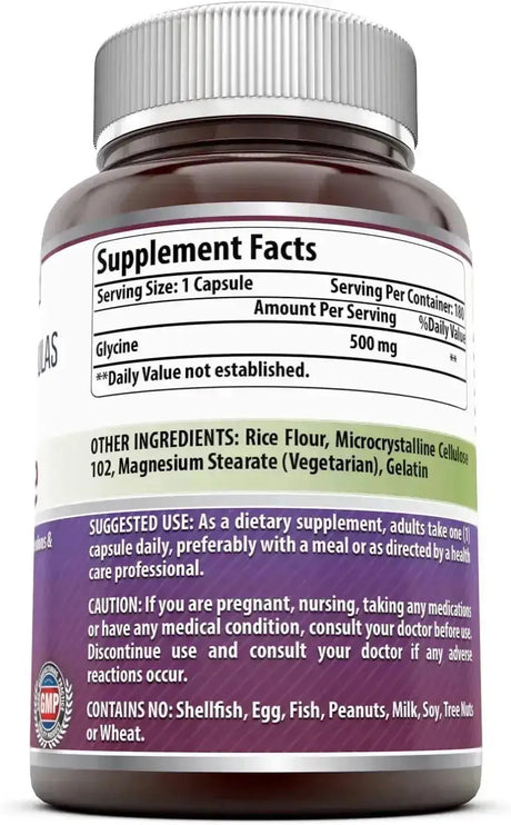 AMAZING FORMULAS - Amazing Formulas Glycine 500Mg. 180 Capsulas - The Red Vitamin MX - Suplementos Alimenticios - {{ shop.shopifyCountryName }}