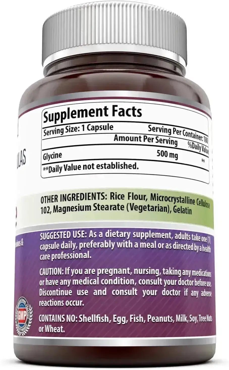 AMAZING FORMULAS - Amazing Formulas Glycine 500Mg. 180 Capsulas - The Red Vitamin MX - Suplementos Alimenticios - {{ shop.shopifyCountryName }}