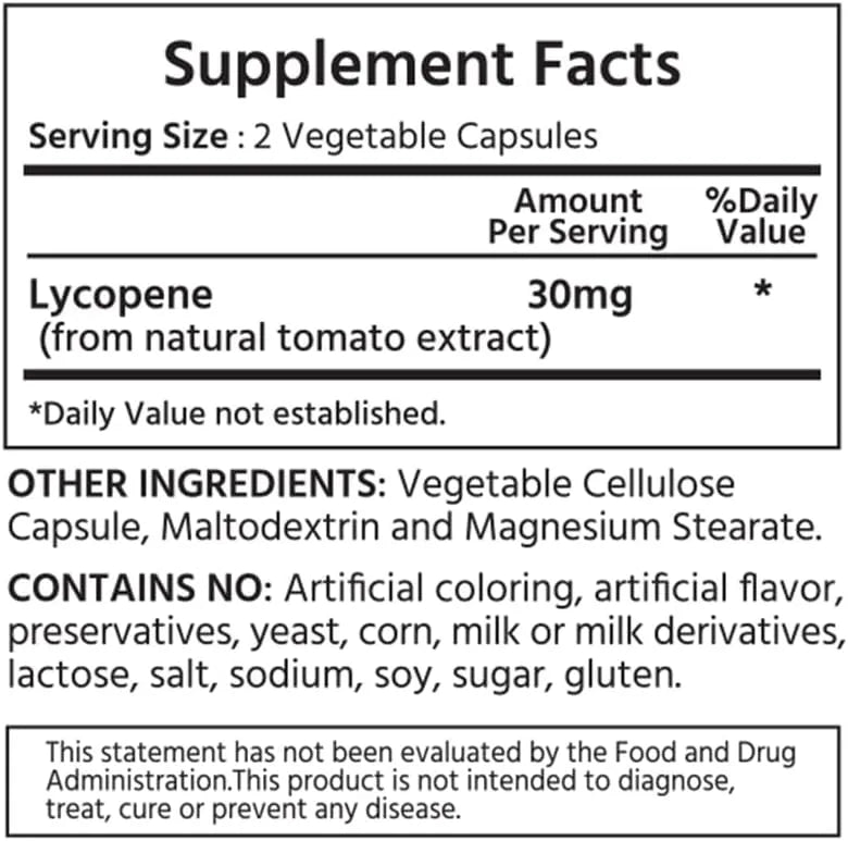 ML NATURALS - ML Naturals Natural Lycopene 30Mg. 120 Capsulas - The Red Vitamin MX - Suplementos Alimenticios - {{ shop.shopifyCountryName }}