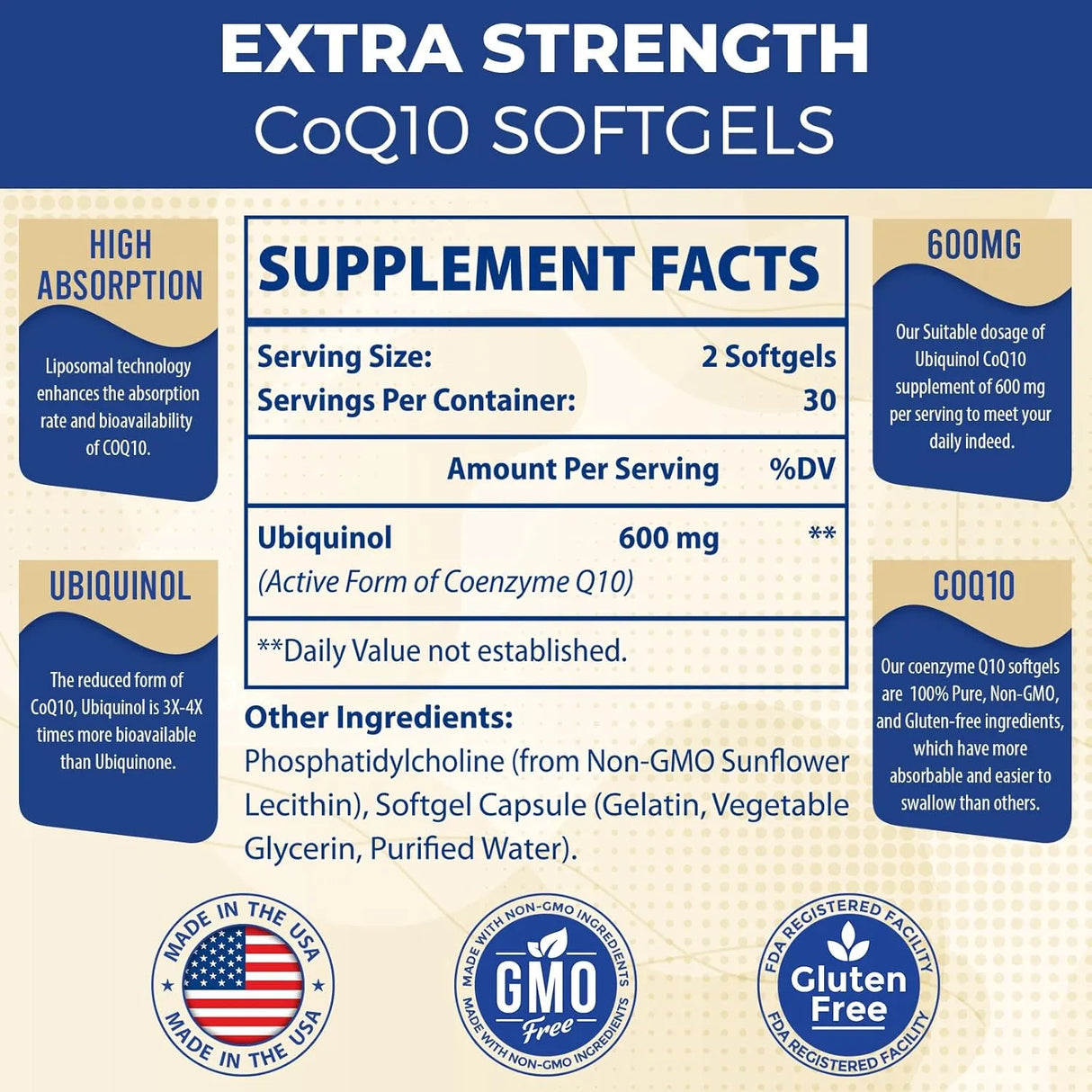 MECINALIS - MECINALIS Liposomal CoQ10 Ubiquinol 600Mg. 60 Capsulas Blandas 2 Pack - The Red Vitamin MX - Suplementos Alimenticios - {{ shop.shopifyCountryName }}