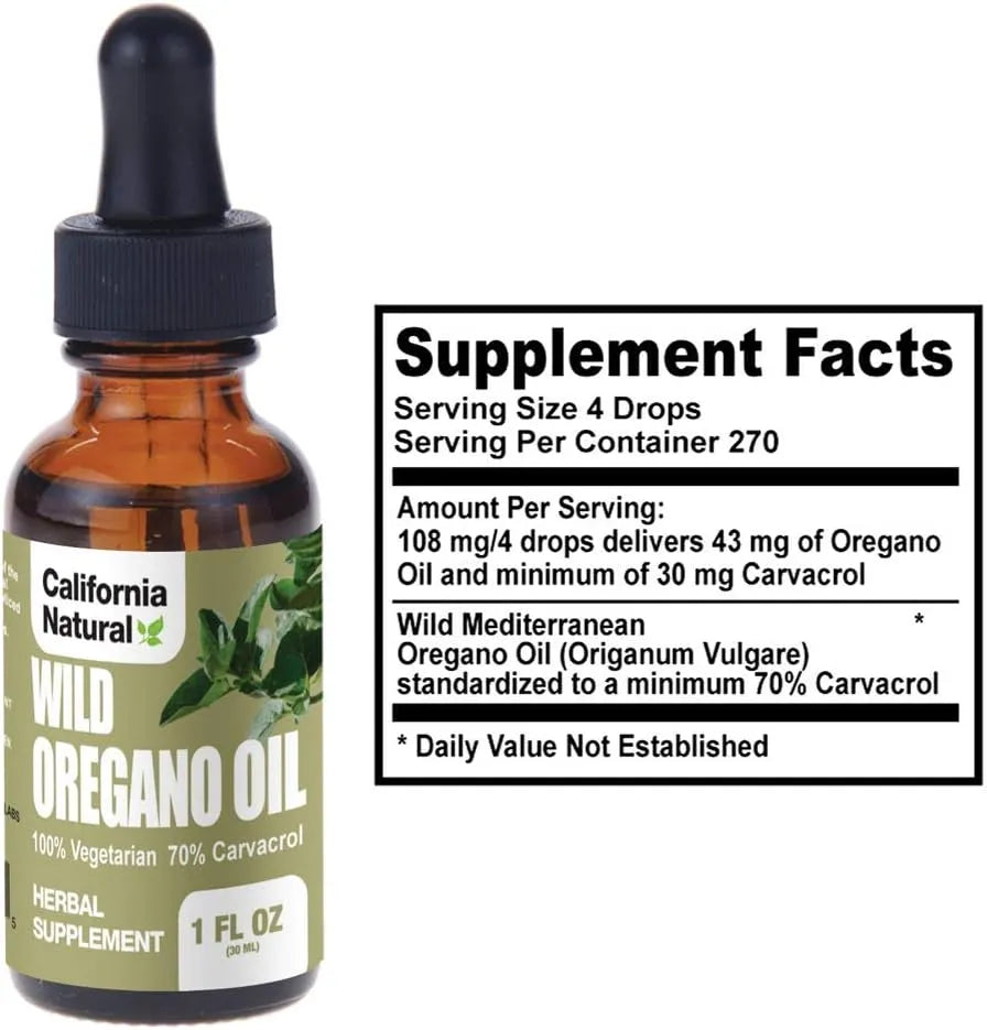 CALIFORNIA NATURAL - California Natural Wild Oregano Oil 1 Fl.Oz. - The Red Vitamin MX - Suplementos Alimenticios - {{ shop.shopifyCountryName }}