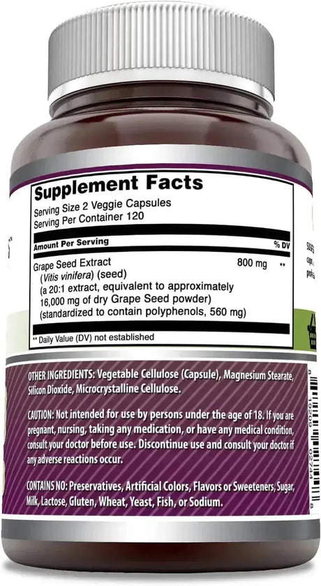 AMAZING FORMULAS - Amazing Formulas Grapeseed Extract 16,000Mg. 240 Capsulas - The Red Vitamin MX - Suplementos Alimenticios - {{ shop.shopifyCountryName }}