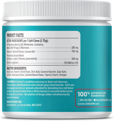 SOLID GOLD - Solid Gold Dog Pee Grass Repair Chews 120 Masticables - The Red Vitamin MX - Salud De Tracto Urinario Para Perros - {{ shop.shopifyCountryName }}