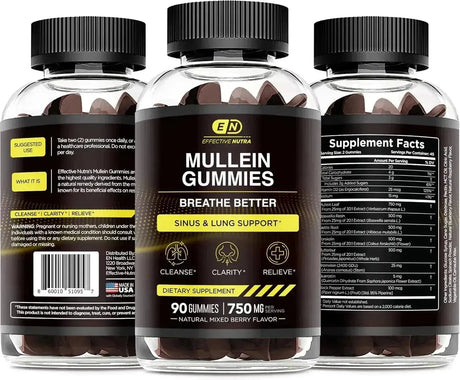EFFECTIVE NUTRA - EFFECTIVE NUTRA Mullein Gummies 9in1 90 Gomitas - The Red Vitamin MX - Suplementos Alimenticios - {{ shop.shopifyCountryName }}