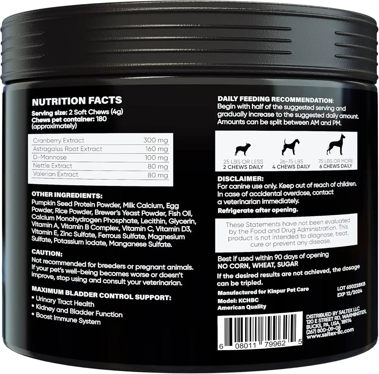 KINPUR - Kinpur Pet Care Dog UTI Treatment 180 Masticables - The Red Vitamin MX - Salud De Tracto Urinario Para Perros - {{ shop.shopifyCountryName }}