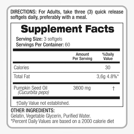 FITO MEDIC´S - FITO MEDIC'S Lab Pumpkin Seed Oil 3600Mg. 180 Capsulas Blandas - The Red Vitamin MX - Suplementos Alimenticios - {{ shop.shopifyCountryName }}