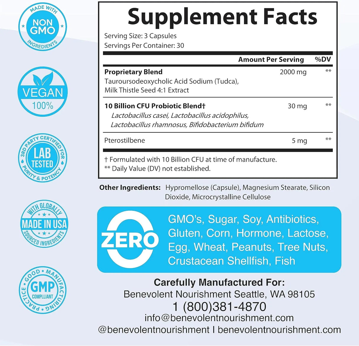 BENEVOLENT NOURISHMENT - Benevolent Nourishment TUDCA 2000Mg. 90 Capsulas - The Red Vitamin MX - Suplementos Alimenticios - {{ shop.shopifyCountryName }}