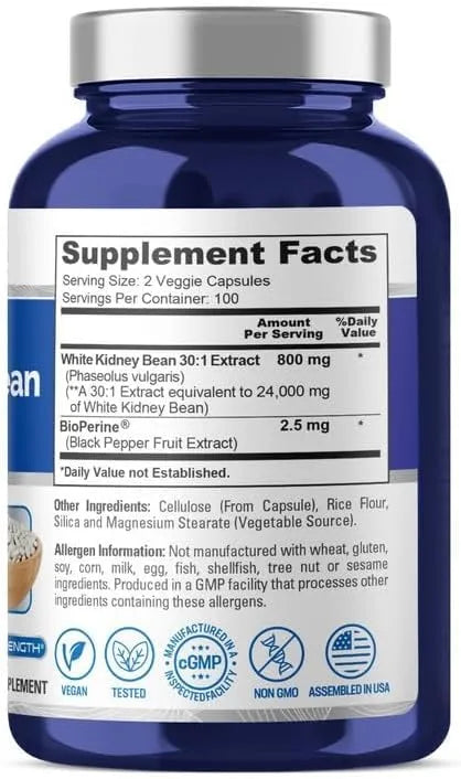 NUSAPURE - NusaPure White Kidney Beans 24,000Mg. 200 Capsulas - The Red Vitamin MX - Suplementos Alimenticios - {{ shop.shopifyCountryName }}