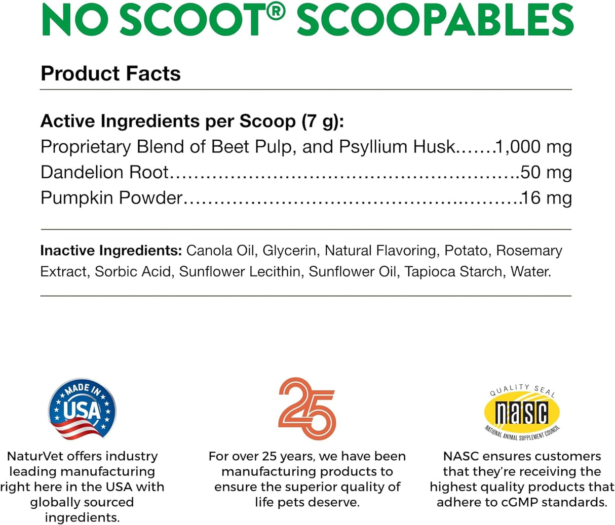 NaturVet Scoopables No Scoot For Dog Bite 45 Servicios 315Gr.