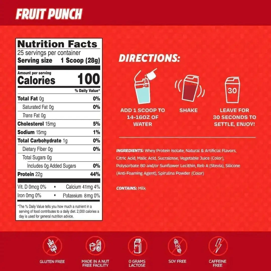 SEEQ - SEEQ Clear Whey Isolate Protein Powder Fruit Punch 25 Servicios - The Red Vitamin MX - Suplementos Alimenticios - {{ shop.shopifyCountryName }}