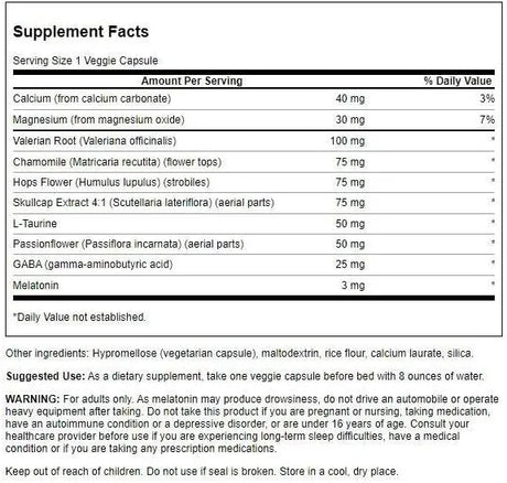 SWANSON - Swanson Sleep Essentials Includes GABA and Melatonin 60 Capsulas - The Red Vitamin MX - Suplementos Alimenticios - {{ shop.shopifyCountryName }}