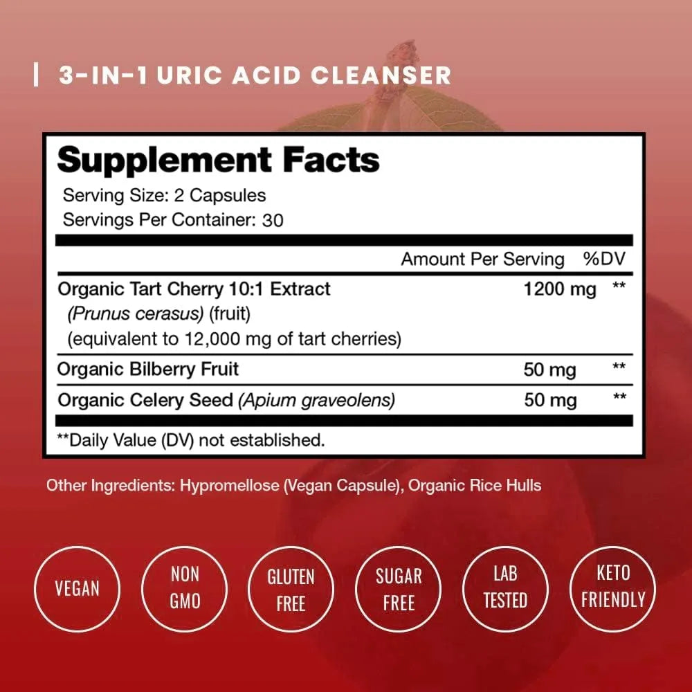 NUTRACHAMPS - NutraChamps Organic Tart Cherry Extract 12,000Mg. 60 Capsulas - The Red Vitamin MX - Suplementos Alimenticios - {{ shop.shopifyCountryName }}