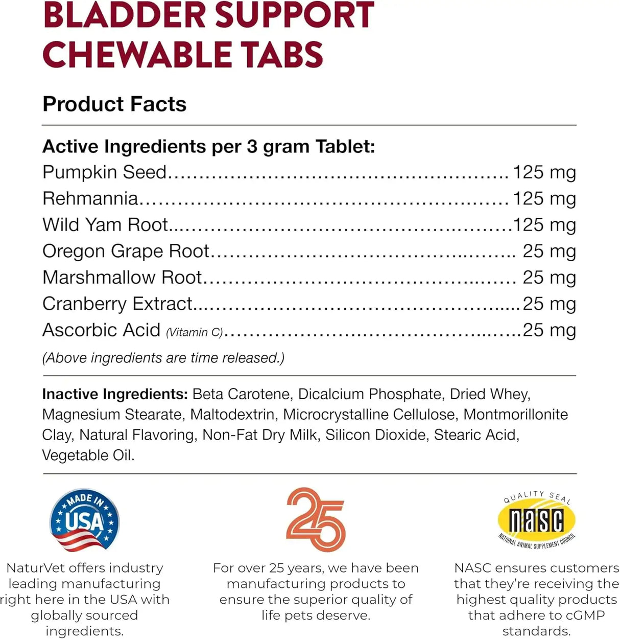 NATURVET - NaturVet Bladder Support for Dogs 60 Tabletas Masticables - The Red Vitamin MX - Salud De Tracto Urinario Para Perros - {{ shop.shopifyCountryName }}