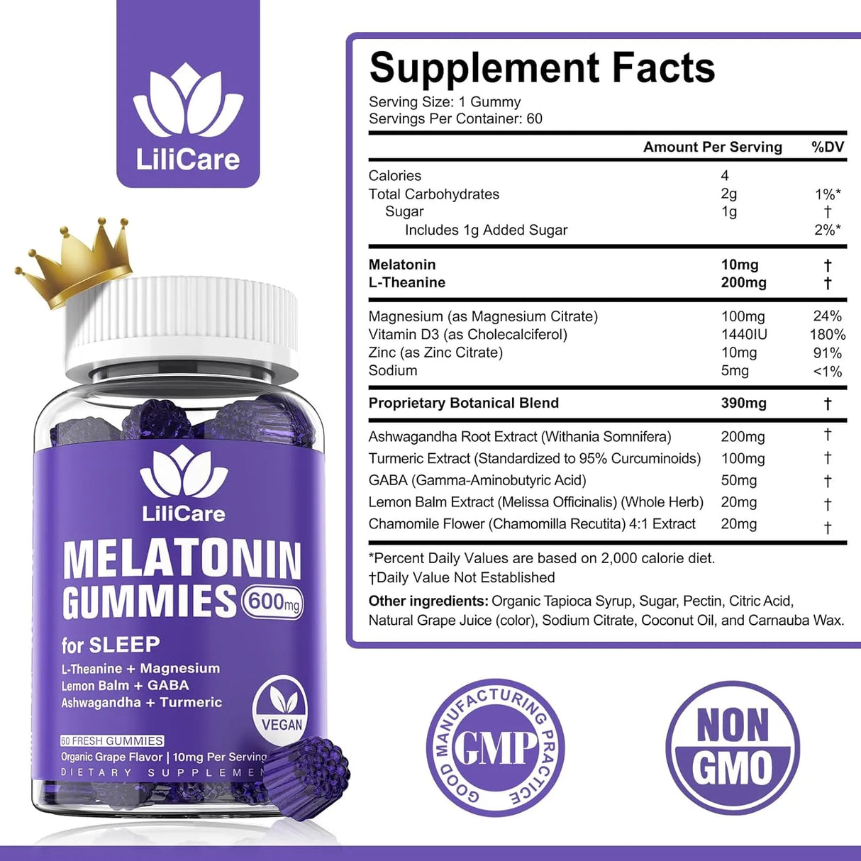 LILICARE - Lilicare Melatonin 10Mg. 60 Gomitas - The Red Vitamin MX - Suplementos Alimenticios - {{ shop.shopifyCountryName }}