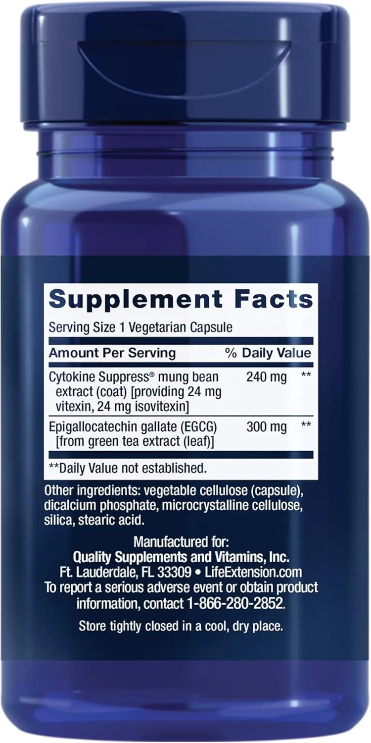 LIFE EXTENSION - Life Extension Cytokine Suppress with EGCG 30 Capsulas - The Red Vitamin MX - Suplementos Alimenticios - {{ shop.shopifyCountryName }}