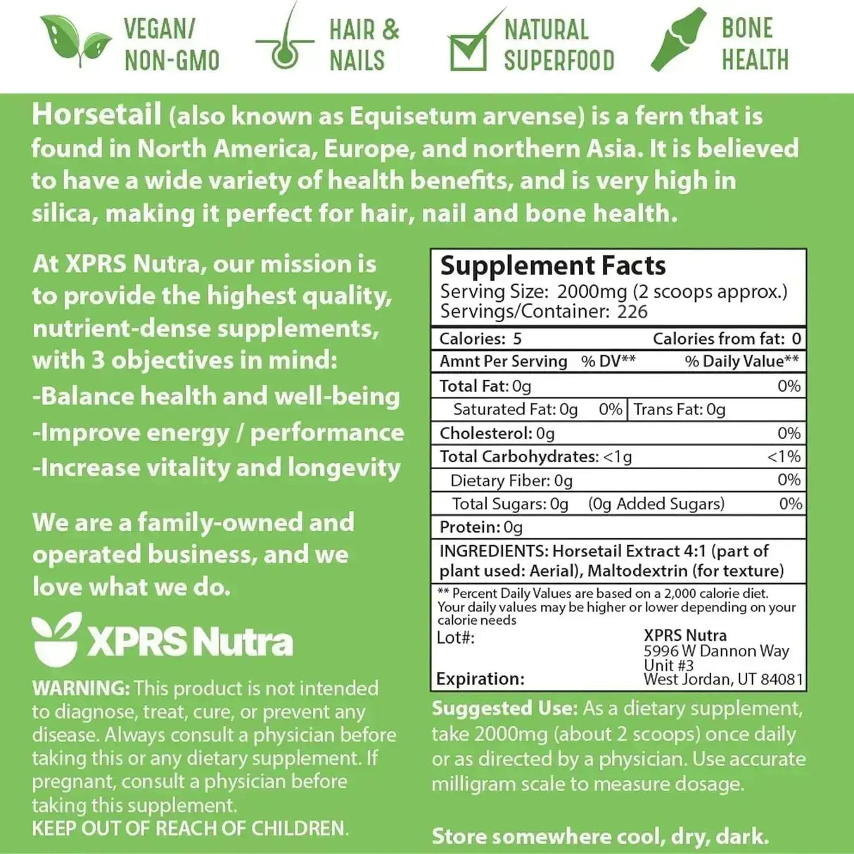 XPRS NUTRA - XPRS Nutra Horsetail Extract Powder 453Gr. - The Red Vitamin MX - Suplementos Alimenticios - {{ shop.shopifyCountryName }}