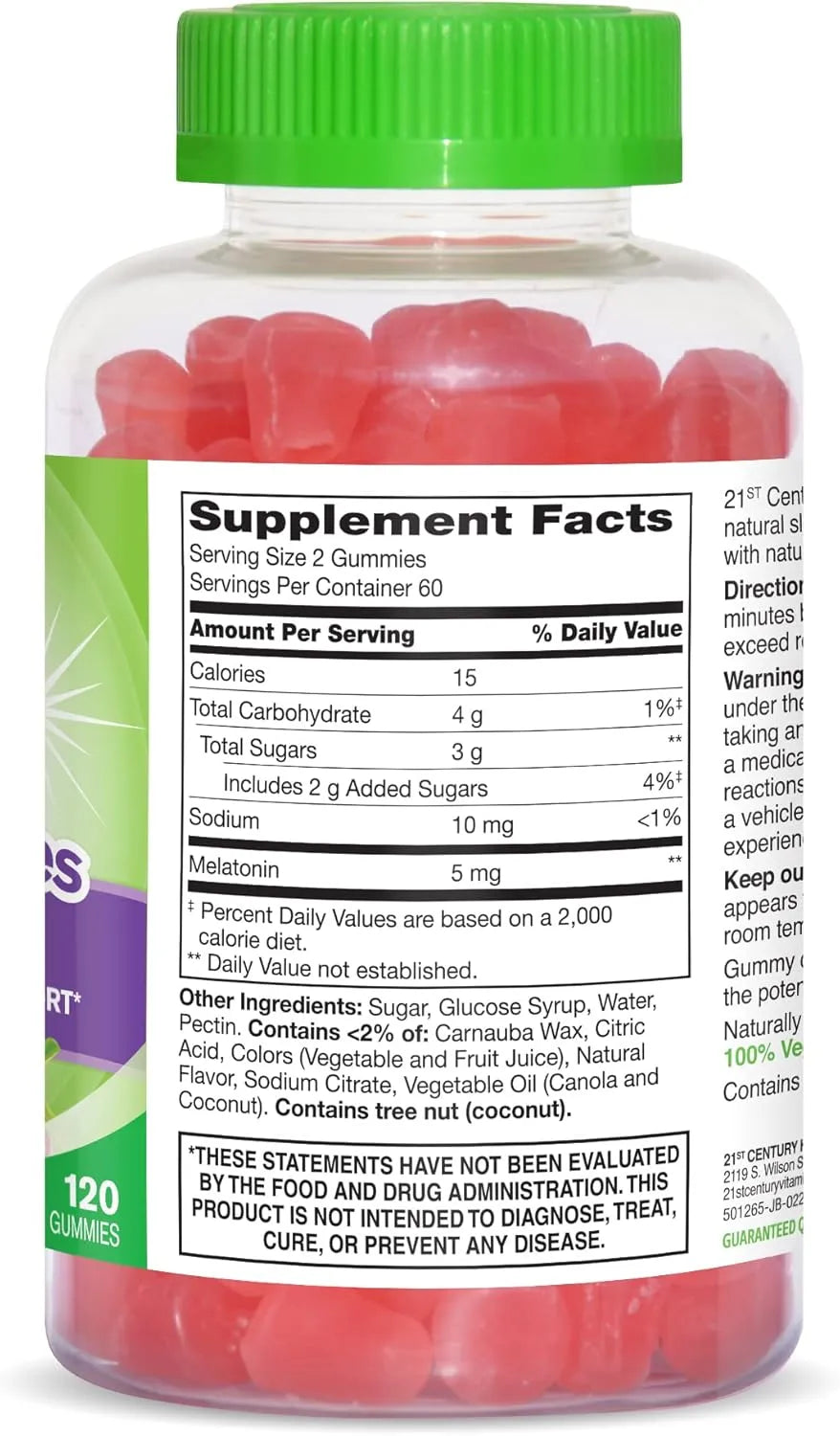 21ST CENTURY - 21st Century Vitajoy Melatonin Gummies 5Mg. 120 Gomitas - The Red Vitamin MX - Suplementos Alimenticios - {{ shop.shopifyCountryName }}