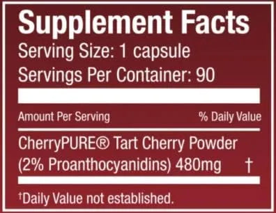 CHERRY BAY WELLNESS - Cherry Bay Wellness Montmorency Tart Cherry 480Mg. 90 Capsulas - The Red Vitamin MX - Suplementos Alimenticios - {{ shop.shopifyCountryName }}