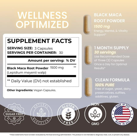 NUTRA GURU - Nutra Guru Black Maca Root 90 Capsulas - The Red Vitamin MX - Suplementos Alimenticios - {{ shop.shopifyCountryName }}