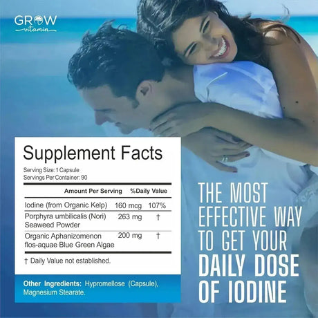 GROW VITAMIN - Grow Vitamin Organic Sea Kelp 90 Capsulas - The Red Vitamin MX - Suplementos Alimenticios - {{ shop.shopifyCountryName }}