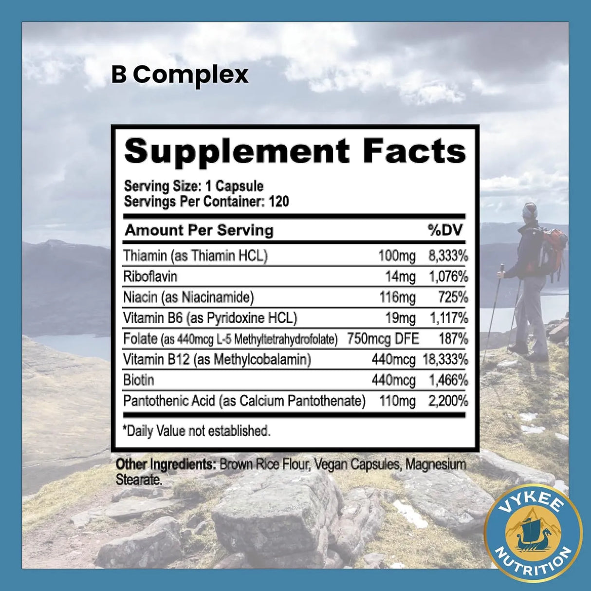 VYKEE NUTRITION - Vykee Nutrition B Complex 120 Capsulas - The Red Vitamin MX - Suplementos Alimenticios - {{ shop.shopifyCountryName }}