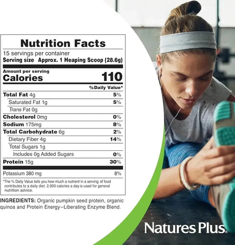 NATURES PLUS - NaturesPlus Organic Pumpkin Seed Protein 15 Servicios 429Gr. - The Red Vitamin MX - Suplementos Alimenticios - {{ shop.shopifyCountryName }}