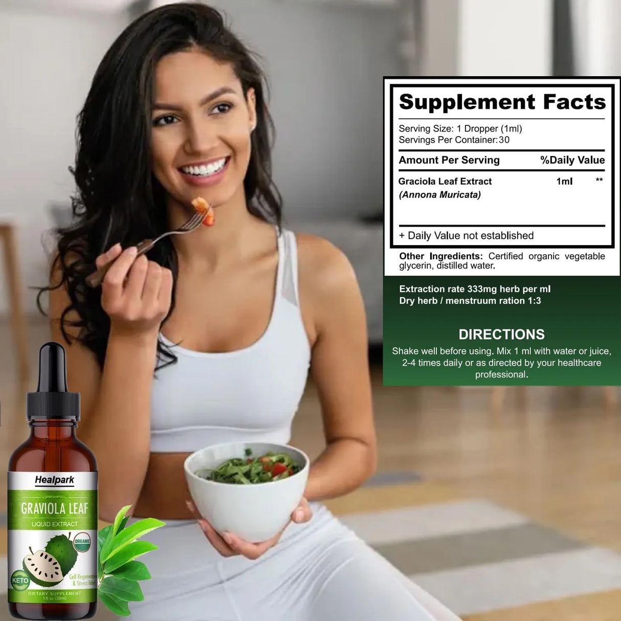 HEALPARK - Healpark Soursop Bitters Liquid Graviola Leaf Extract 1 Fl.Oz. - The Red Vitamin MX - Suplementos Alimenticios - {{ shop.shopifyCountryName }}