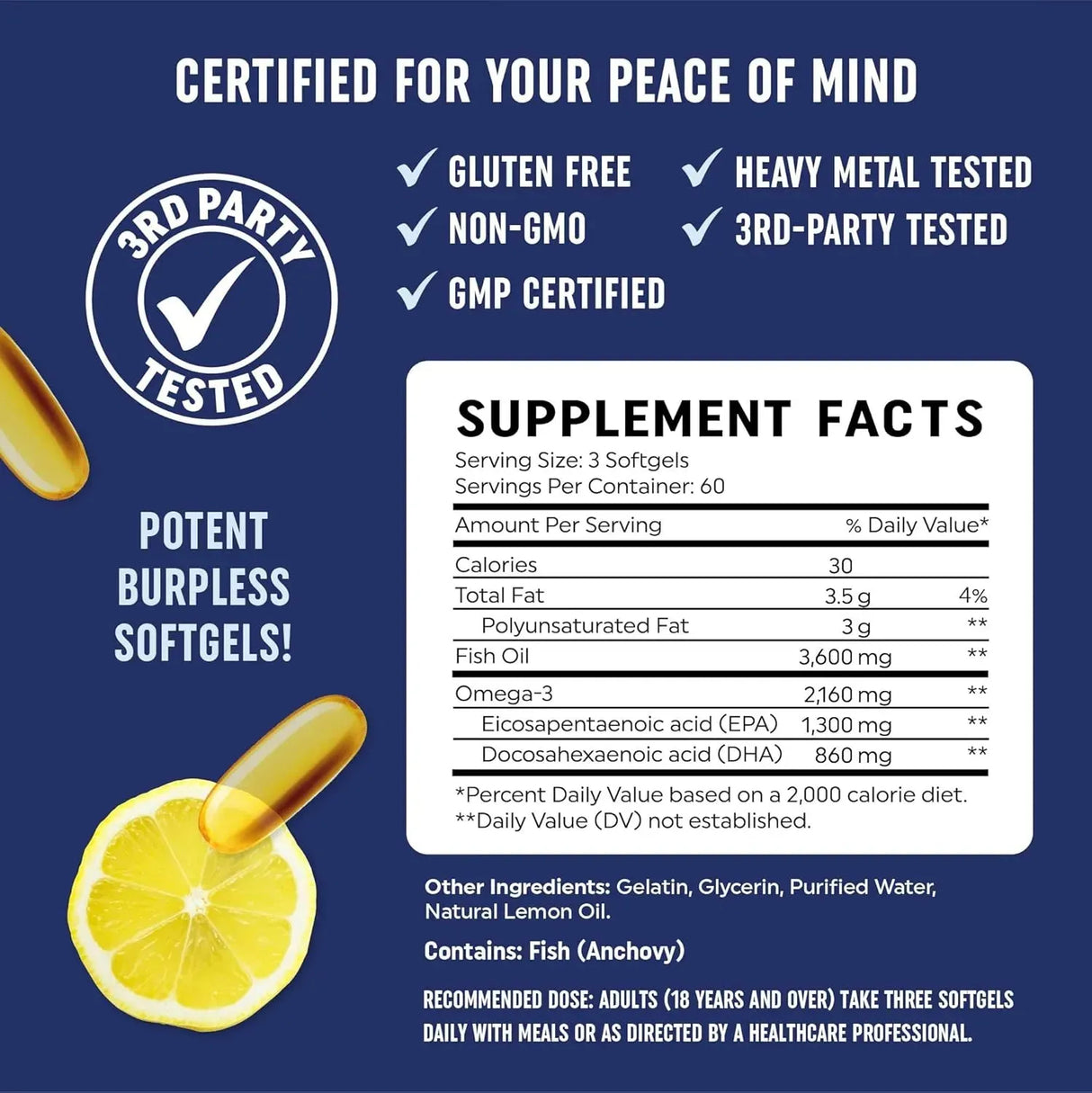 MAV NUTRITION - MAV Nutrition Triple Strength Omega 3 Fish Oil 3600Mg. 180 Capsulas Blandas - The Red Vitamin MX - Suplementos Alimenticios - {{ shop.shopifyCountryName }}