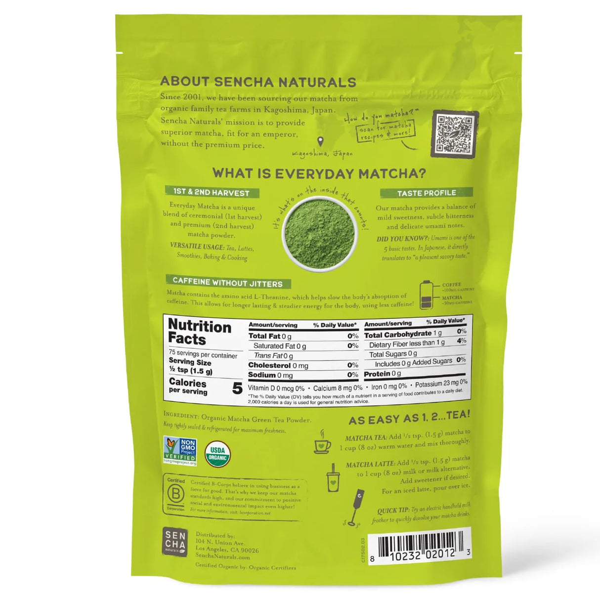 SEN CHA NATURALS - SEN CHA Naturals Organic Matcha Powder 113Gr. - The Red Vitamin MX - Suplementos Alimenticios - {{ shop.shopifyCountryName }}